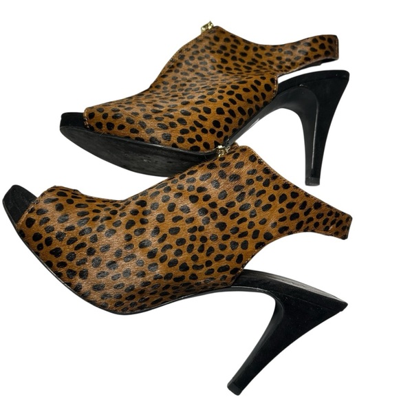 MODA Cheetah Print Peep Toe Heels Sz 10M - Picture 6 of 12
